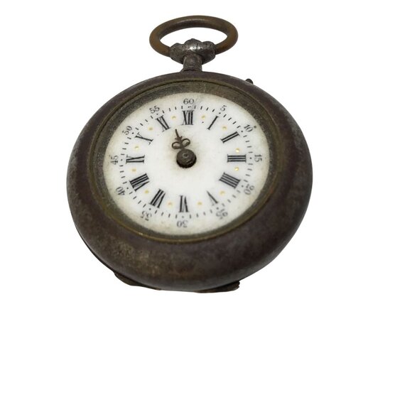 Antique Swiss Pocket Watch Case Locket Keepsake Relic Late 1800s Steampunk Parts - Picture 9 of 13